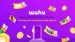 Illustration of a door closing, with coupons flying around it. The text reads "wuhu has closed its doors. We hope you've enjoyed saving with us!".