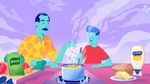 Father and Son focus on Healthy Nutrition.